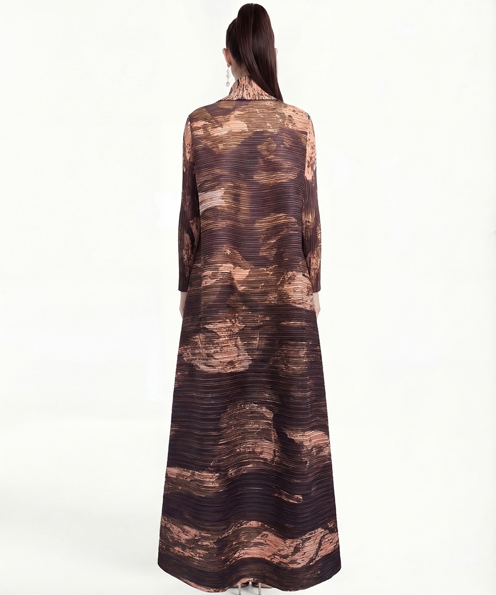 Printing fold coat large yard Bohemian beach dress