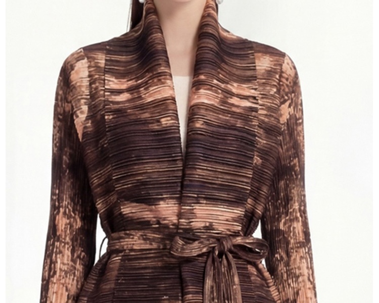 Printing fold coat large yard Bohemian beach dress