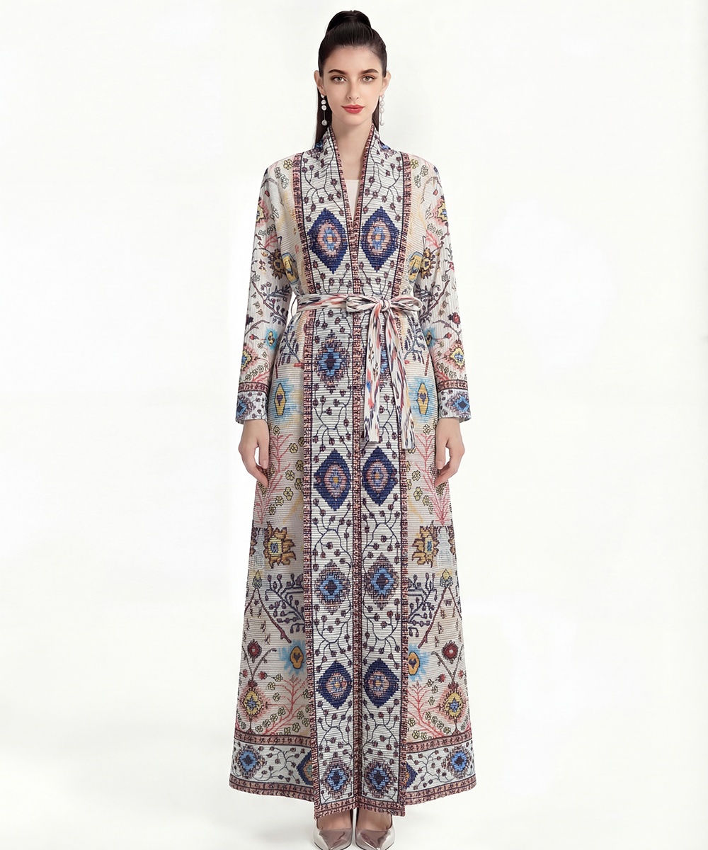 Printing fold coat large yard Bohemian beach dress