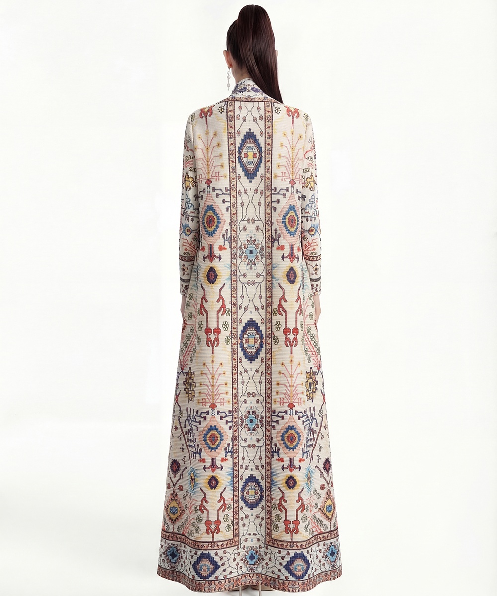 Printing fold coat large yard Bohemian beach dress