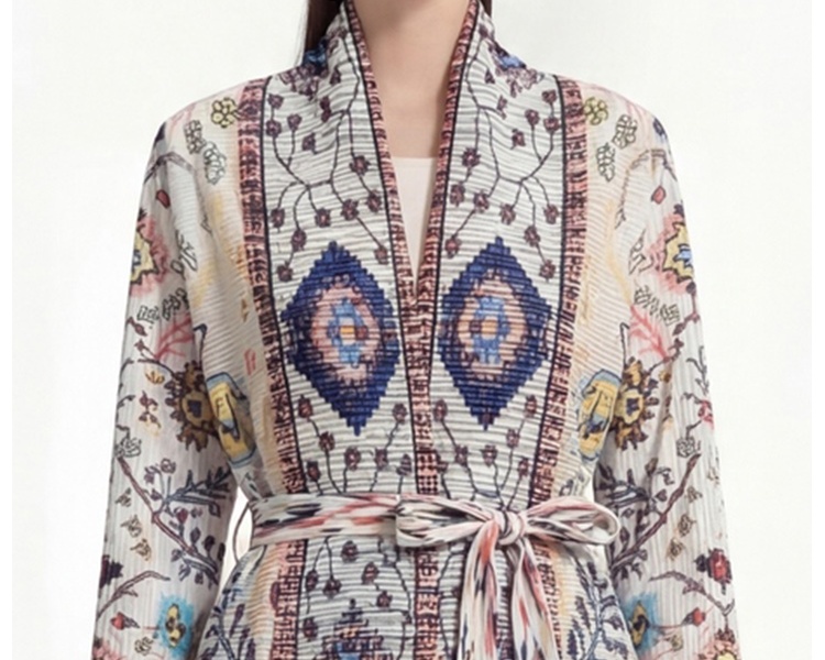 Printing fold coat large yard Bohemian beach dress