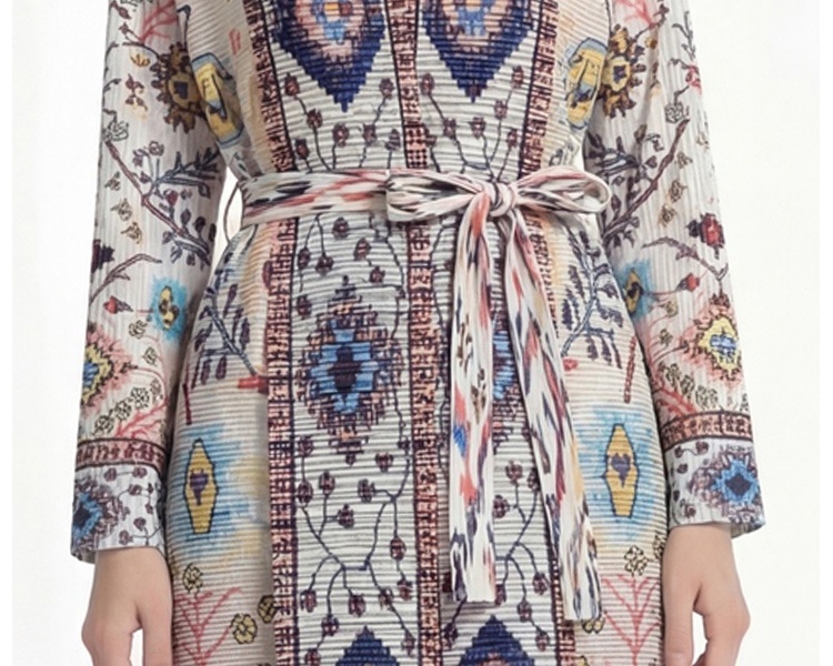 Printing fold coat large yard Bohemian beach dress