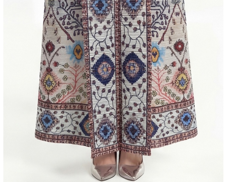 Printing fold coat large yard Bohemian beach dress