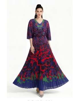 Bound fashion European style pinched waist dress a set