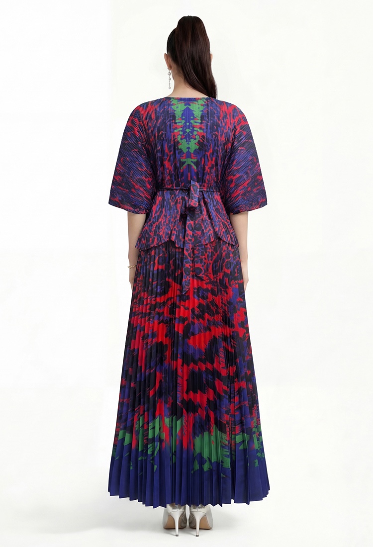 Bound fashion European style pinched waist dress a set