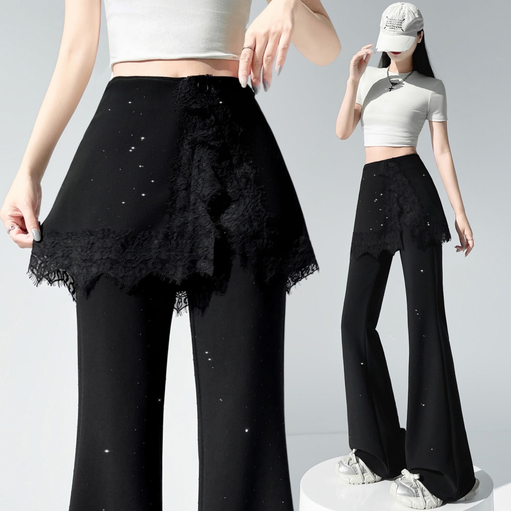 High waist micro speaker suit pants Casual flare pants