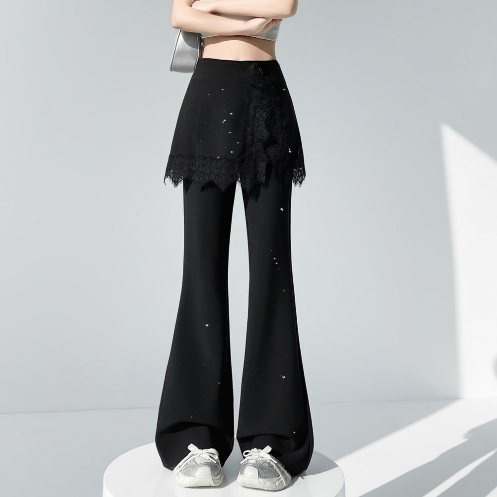 High waist micro speaker suit pants Casual flare pants