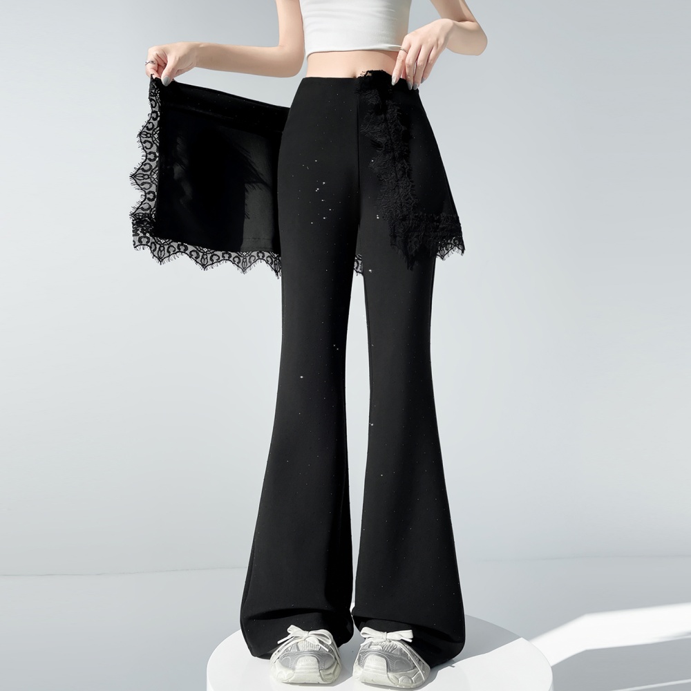 High waist micro speaker suit pants Casual flare pants