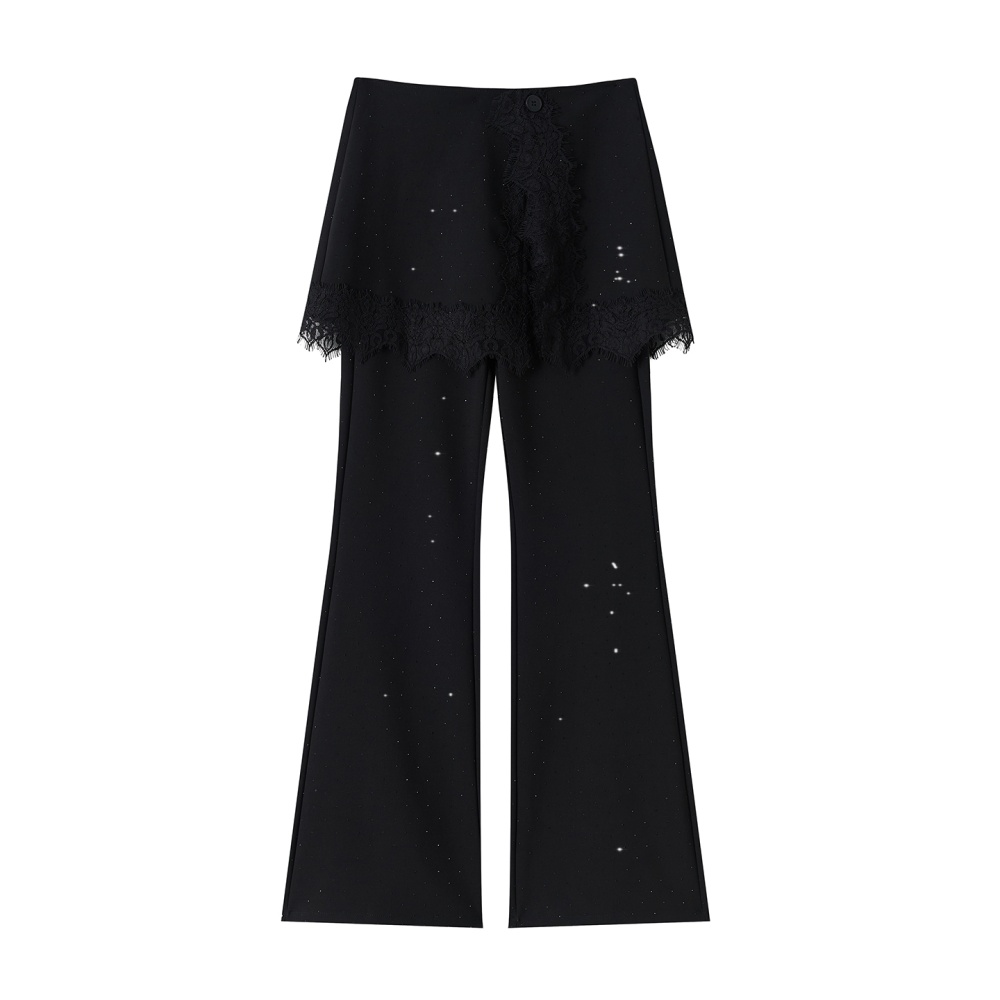 High waist micro speaker suit pants Casual flare pants