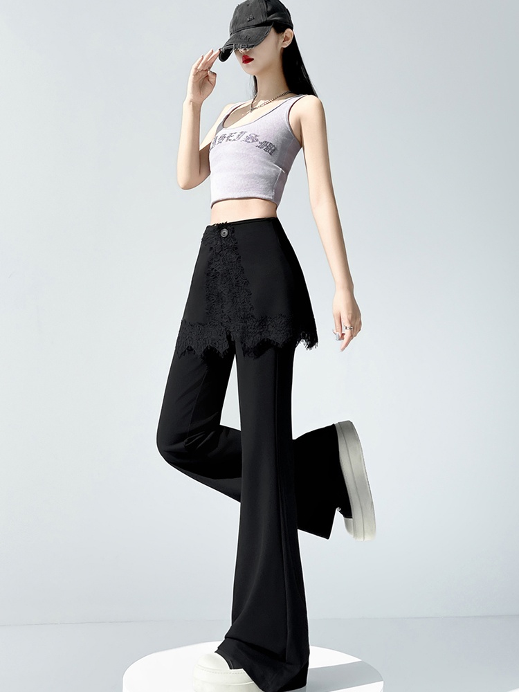 Summer Casual suit pants high waist flare pants for women