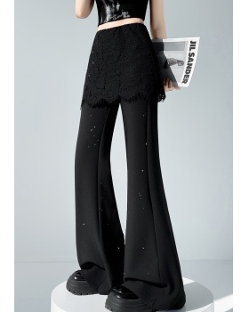 Lace rhinestone pants summer business suit for women