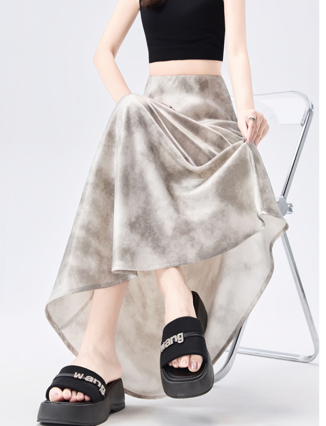 Mermaid package hip skirt A-line satin long dress for women