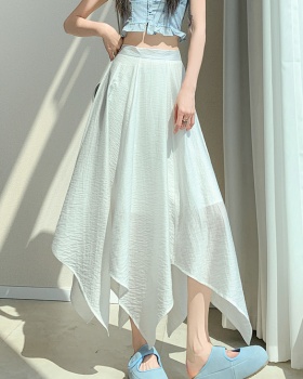 Summer cotton linen long dress ice silk skirt for women