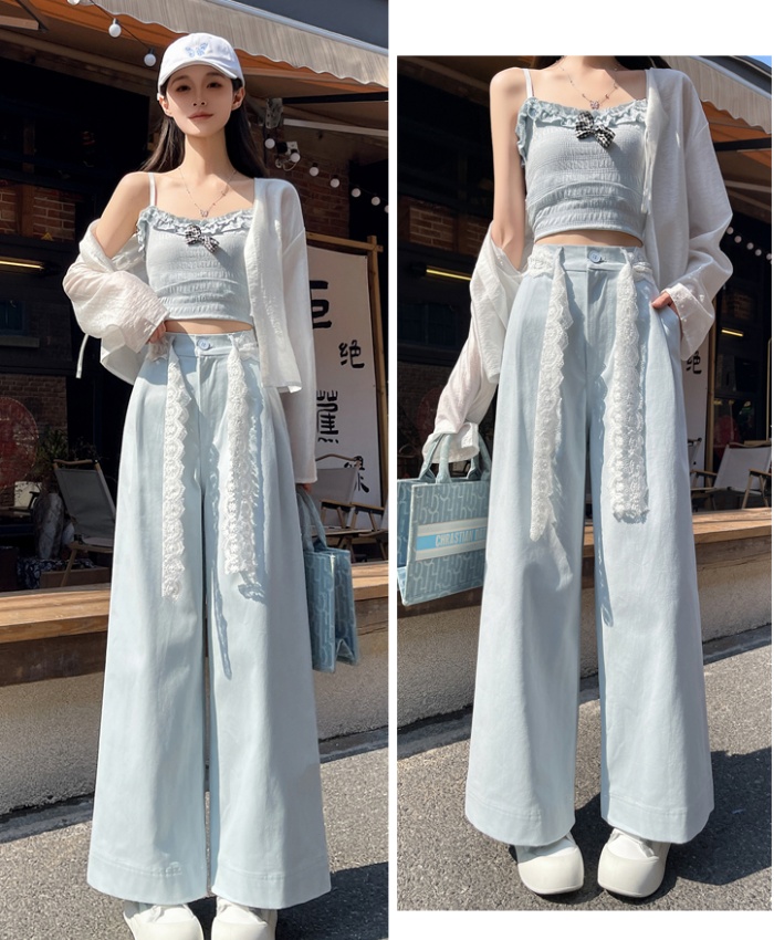 Straight pants wide leg pants Casual business suit for women