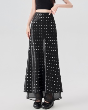 Summer gauze long skirt high waist skirt for women