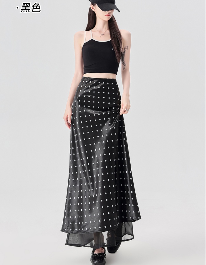 Summer gauze long skirt high waist skirt for women