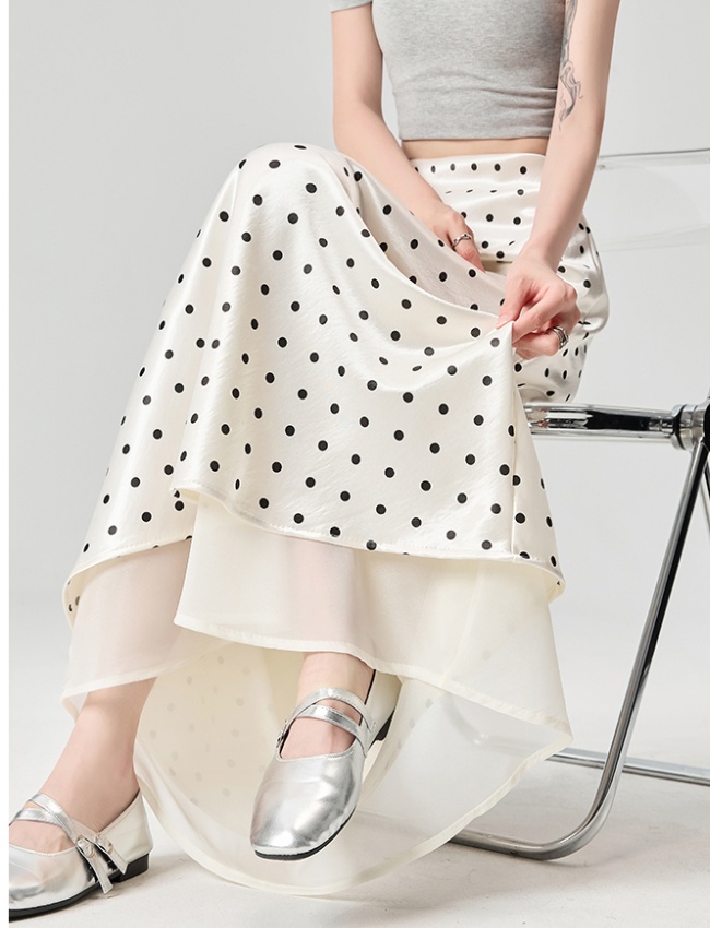 Summer gauze long skirt high waist skirt for women