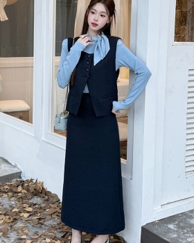 Spring skirt fashion waistcoat 3pcs set