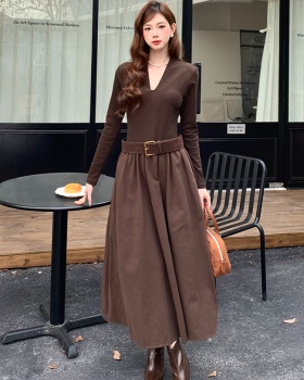 France style long elegant bottoming dress for women