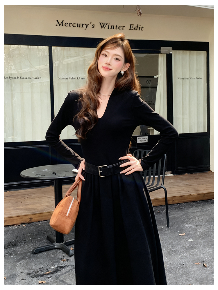 France style long elegant bottoming dress for women