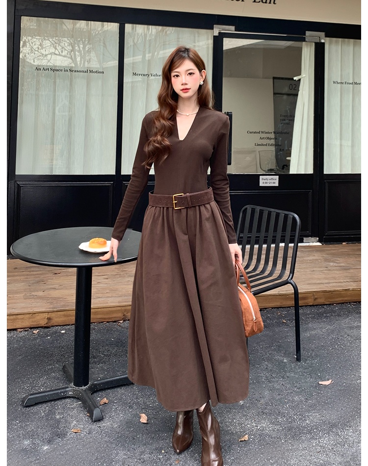 France style long elegant bottoming dress for women