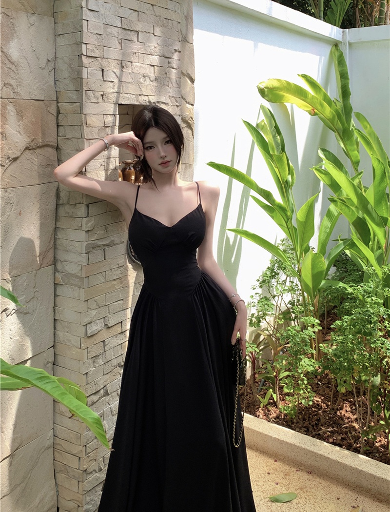 Retro halter big skirt sexy enticement dress for women