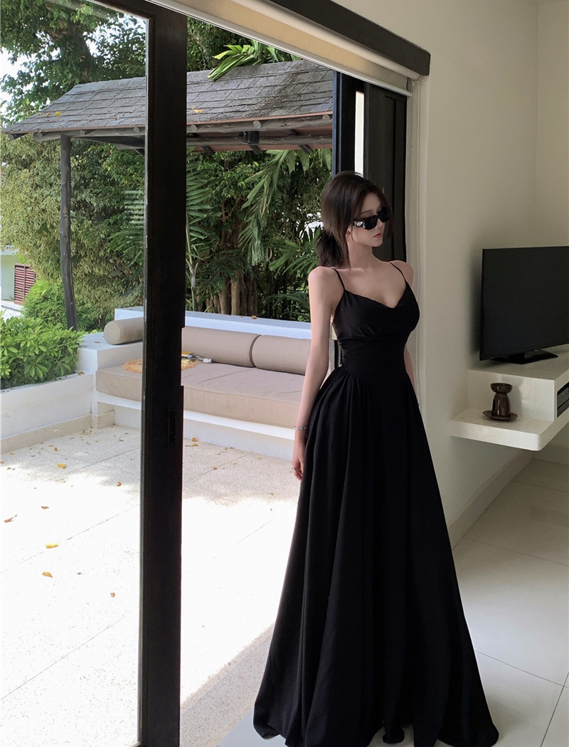 Retro halter big skirt sexy enticement dress for women