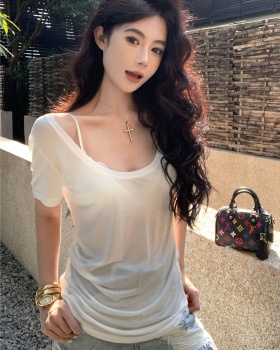 Loose basis short sleeve T-shirt for women