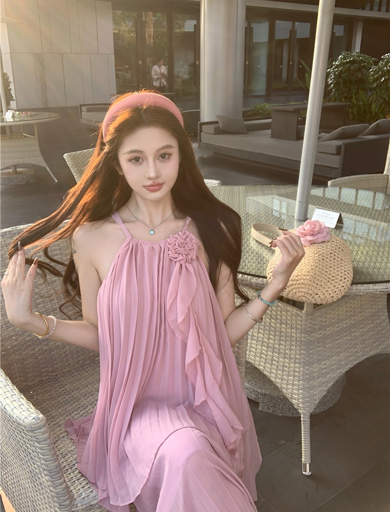 Beautiful tops seaside skirt 2pcs set for women