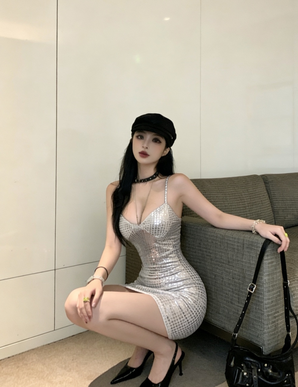 Sling package hip slim spicegirl sexy dress for women