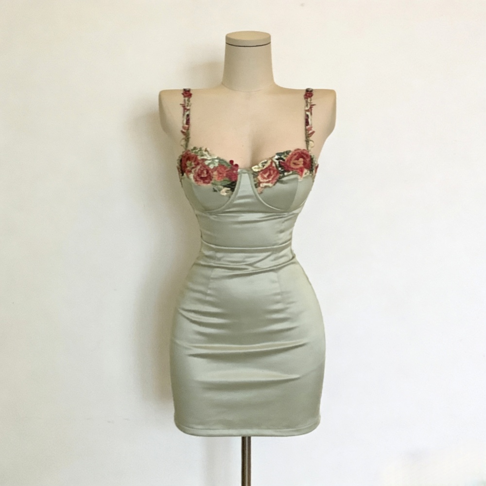 Stereoscopic spicegirl flowers sexy package hip dress for women
