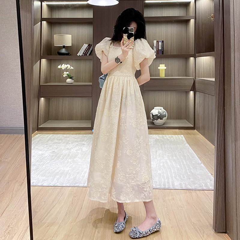 Slim tender dress summer France style long dress