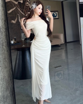 Slim spicegirl long dress enticement gauze dress
