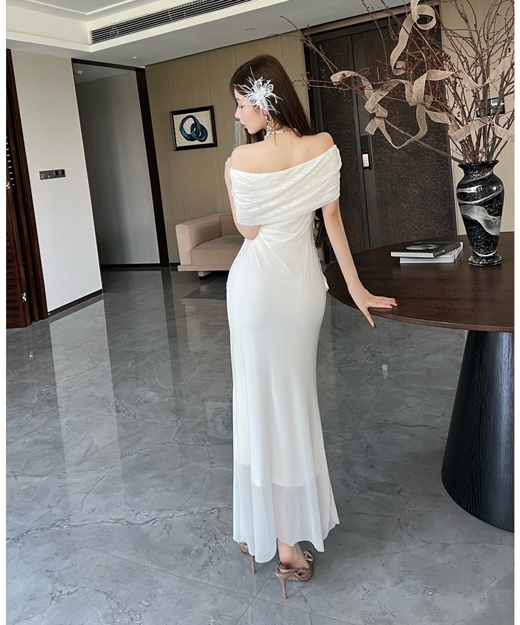 Slim spicegirl long dress enticement gauze dress