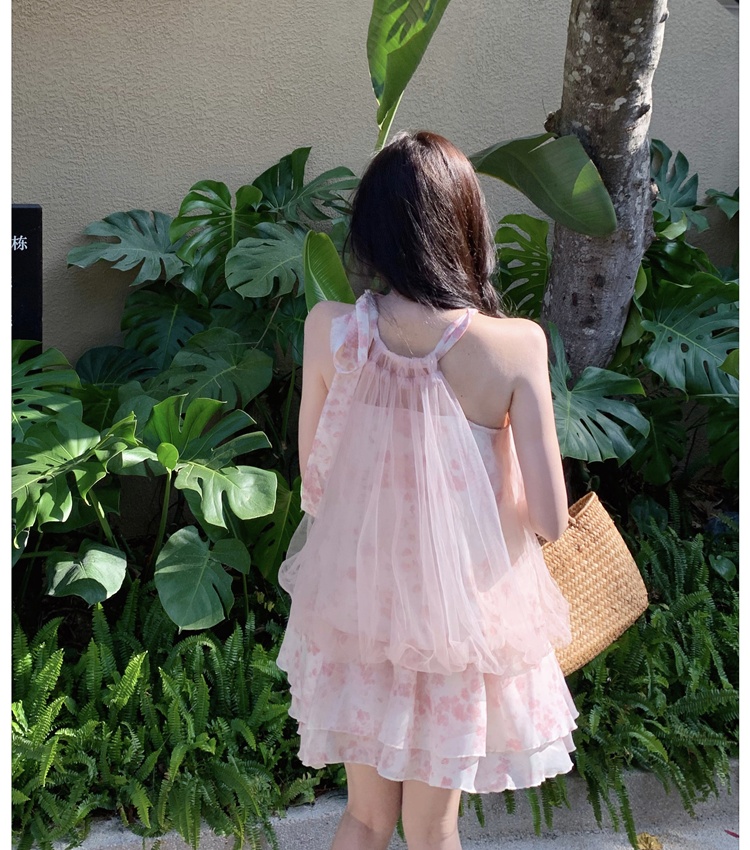 Floral temperament culottes France style tops 2pcs set