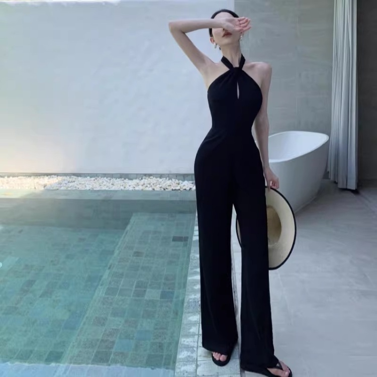 Straight temperament jumpsuit mopping ladies pants for women