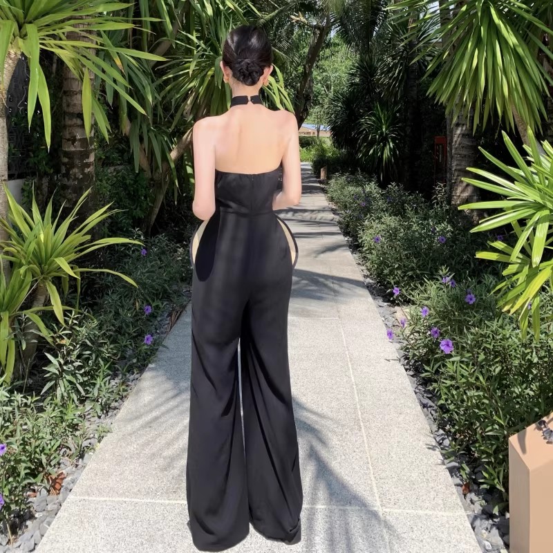 Straight temperament jumpsuit mopping ladies pants for women