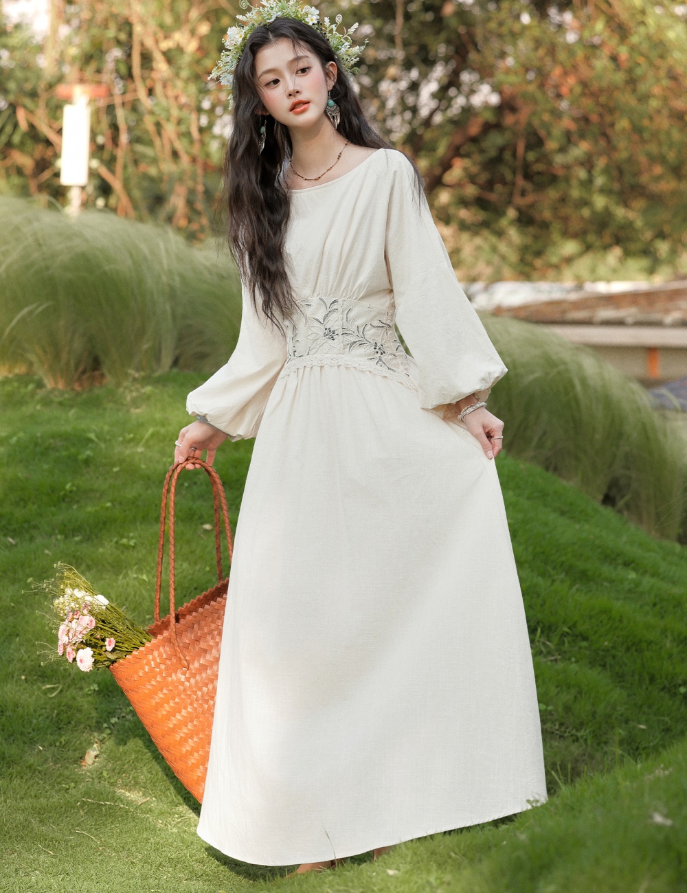 A-line dress vacation long dress for women