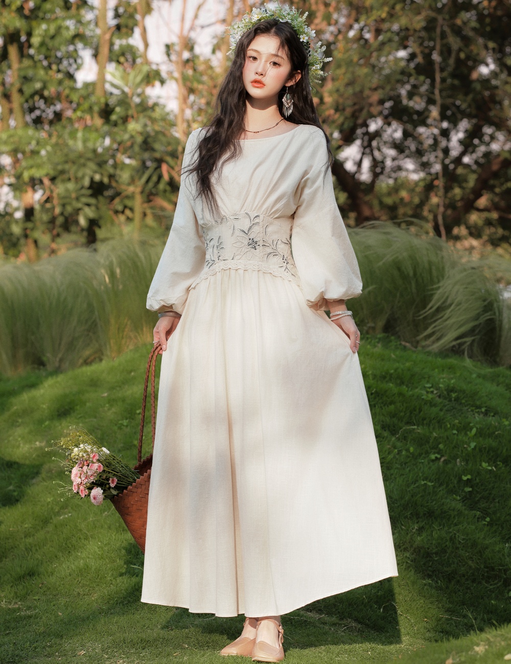 A-line dress vacation long dress for women