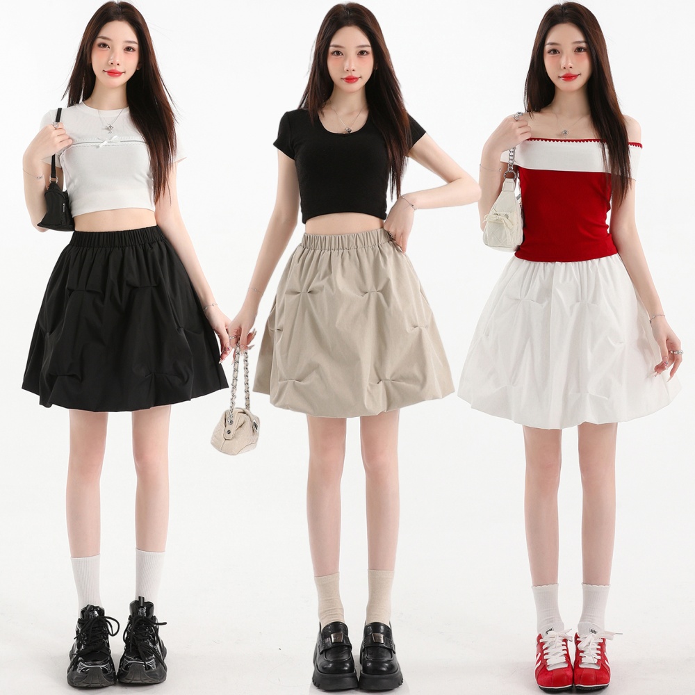 Bud thick and disorderly skirt high waist short skirt