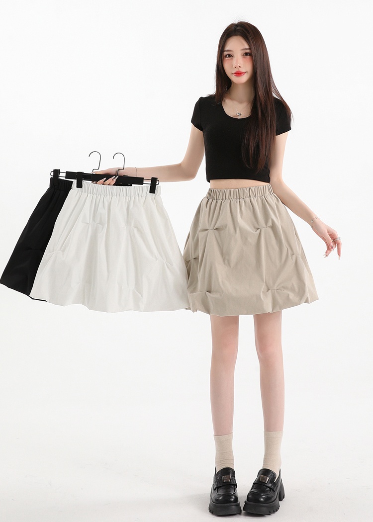 Bud thick and disorderly skirt high waist short skirt