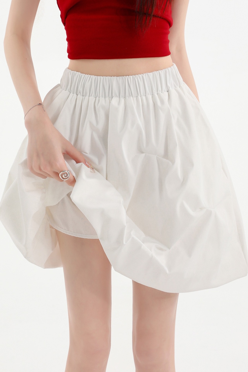 Bud thick and disorderly skirt high waist short skirt