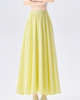 Elastic waist summer long skirt drape skirt for women