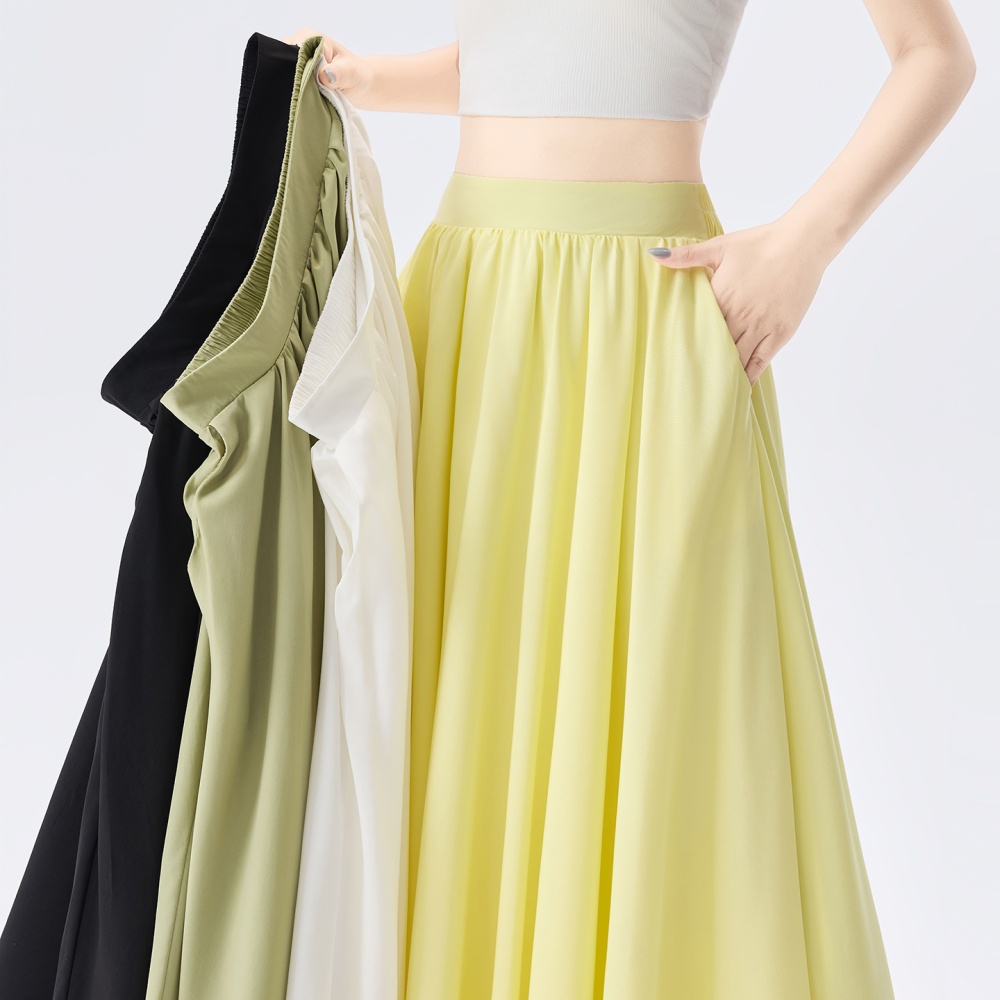 Elastic waist summer long skirt drape skirt for women