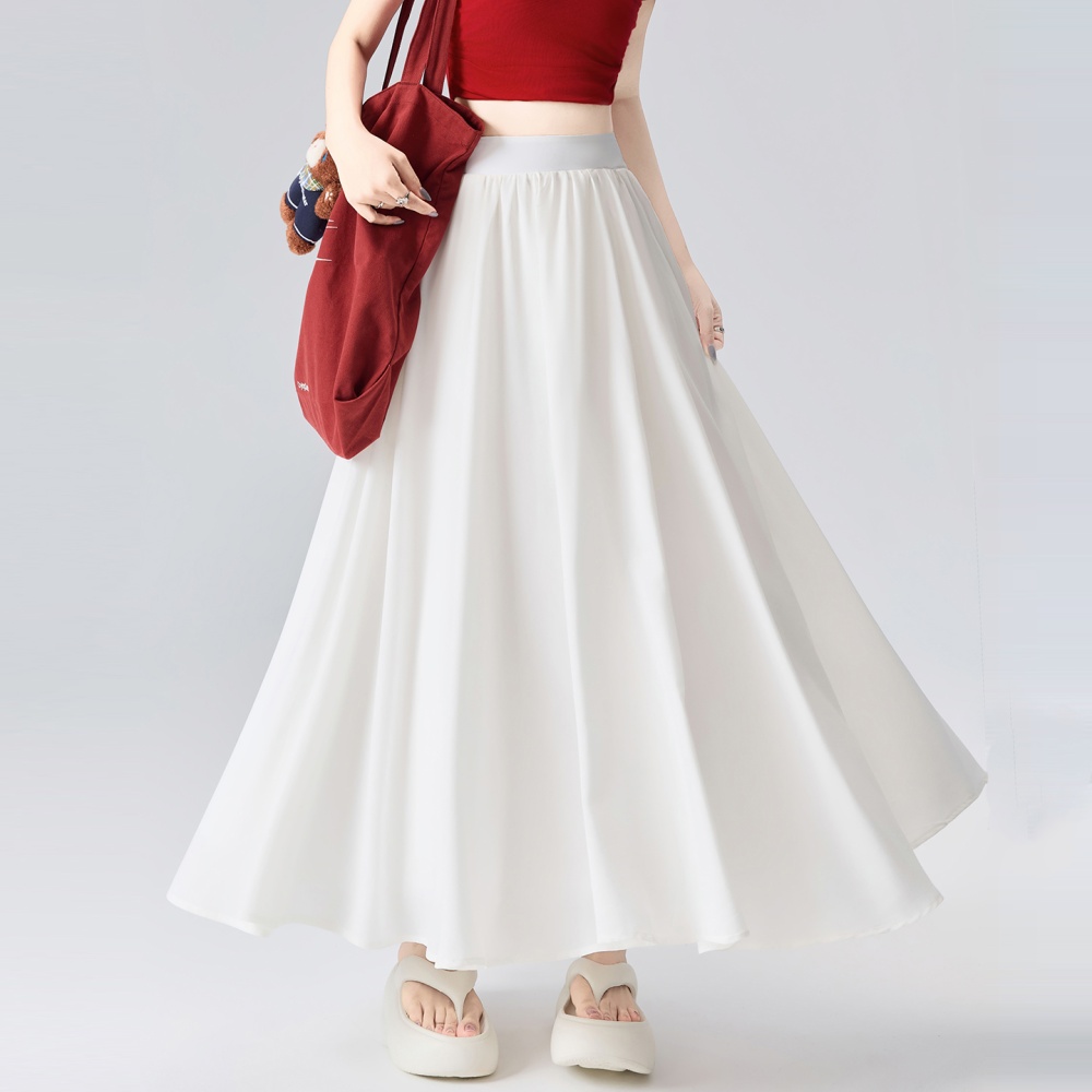 Elastic waist summer long skirt drape skirt for women