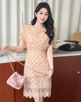 Lace elegant ladies gauze France style temperament dress