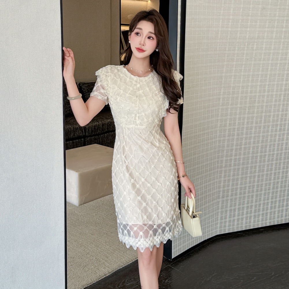 Lace elegant ladies gauze France style temperament dress
