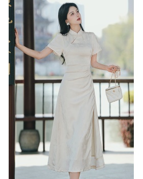 Temperament summer cheongsam slim dress for women