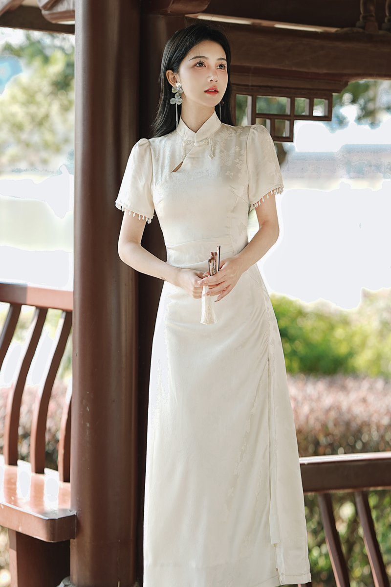 Temperament summer cheongsam slim dress for women
