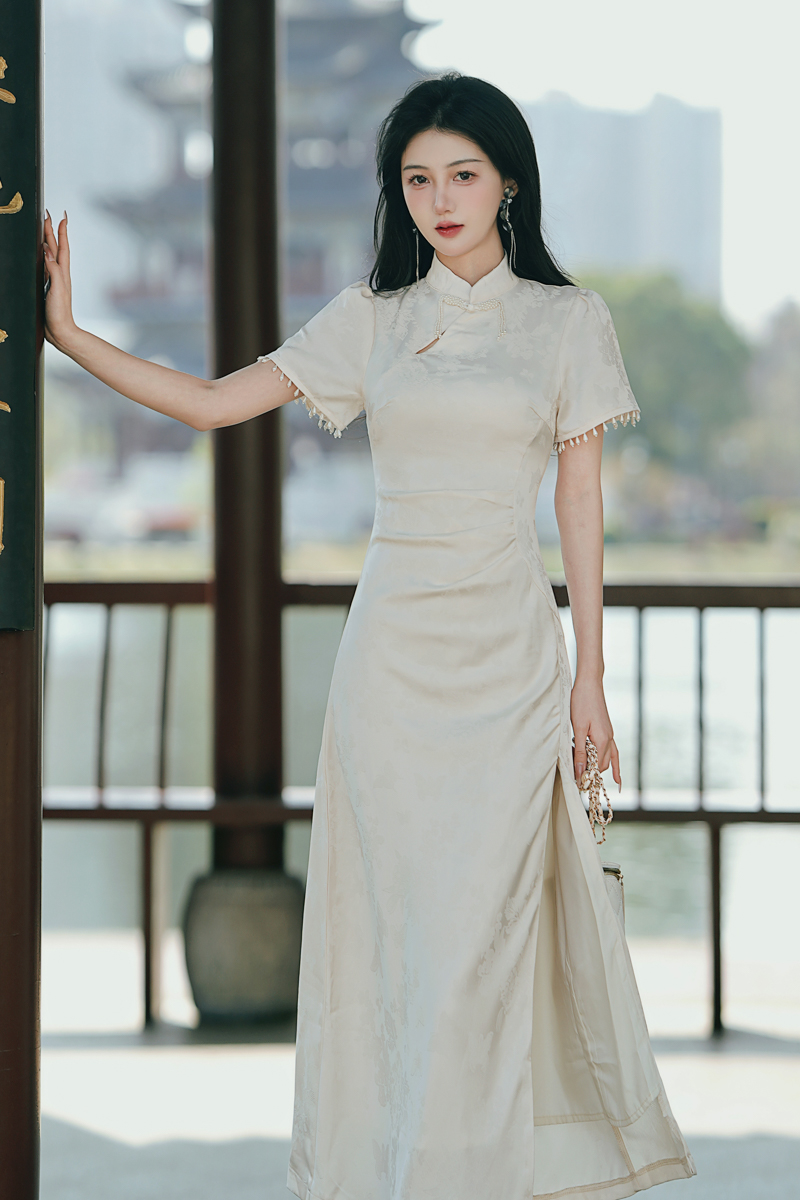 Temperament summer cheongsam slim dress for women
